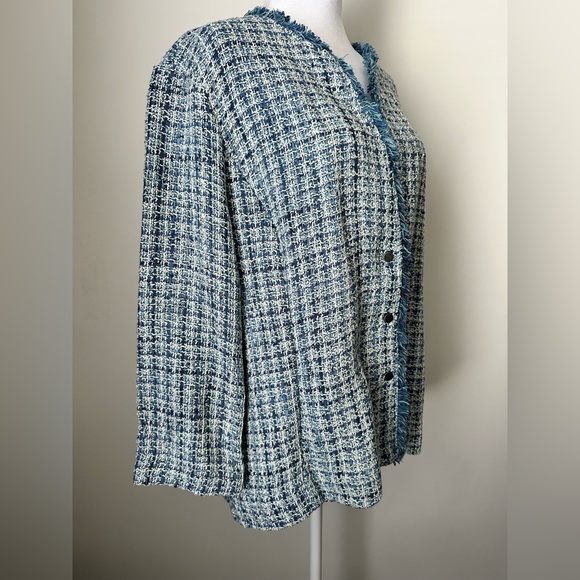 NIC+ZOE ‘Under The Sea’ Tweed Jacket Women’s Size XL - Picture 5 of 10